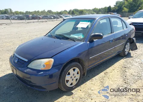2003 Honda Civic Lx из США, поврежденный, VIN 1HGES16523L001406